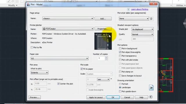 AutoCAD Quick Plot Printer Options смотреть онлайн