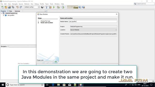 Apache Netbeans IDE 10 and Java 11 Modular Programming example on Windows 10 смотреть онлайн