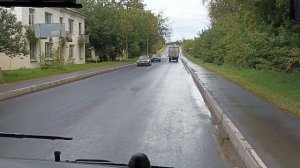 вечерняя поездка после дождя  на автобусе ЛиАЗ 52 92 по маршруту 9 цементный завод улица дачная