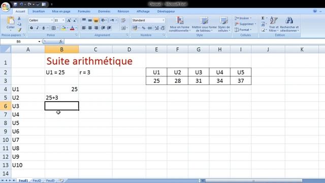 SN 1 Construire une suite arithmétique avec un tableur смотреть онлайн