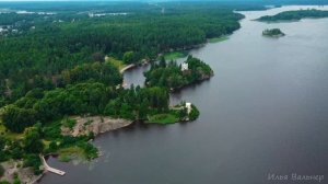 Выборг, парк Монрепо с высоты.