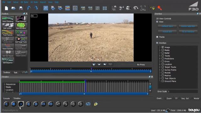 [F3D] ВВ Boujou - Урок 1. Создание проекта и импорт секвенции смотреть онлайн