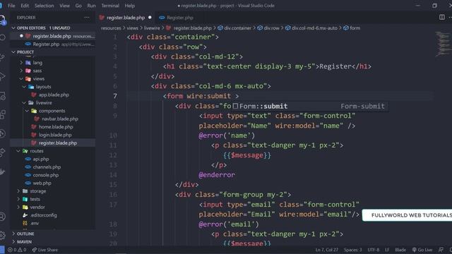 #5 Register User | Laravel Livewire Single Page Application With Login System смотреть онлайн