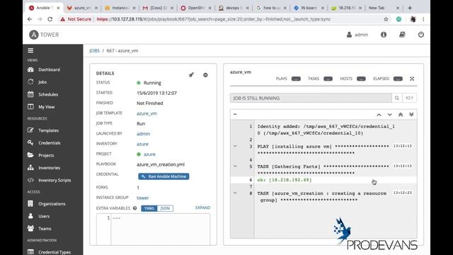 Provision a VM on Microsoft Azure using Ansible Tower 1 смотреть онлайн