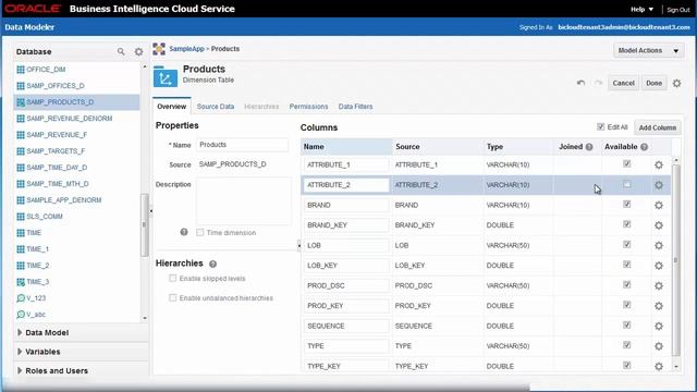 【Oracle BI Cloud 操作方法】データモデラー⑤：ディメンションテーブルの作成 смотреть онлайн