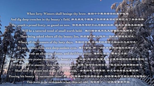 sonnet 2 William Shakespeare (with Chinese Translation) смотреть онлайн