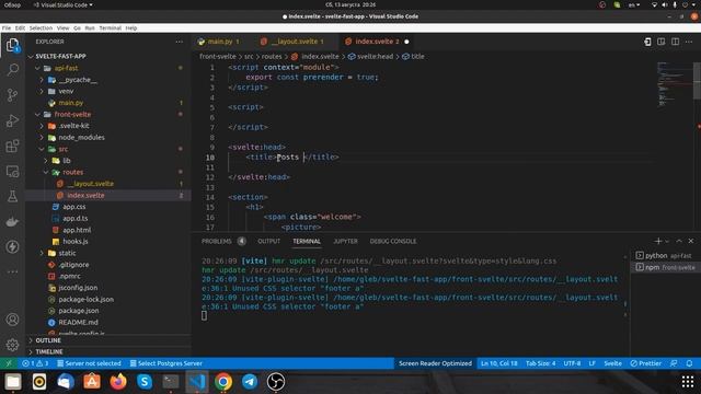 Fastapi + SvelteKit(Frontend+Backend) смотреть онлайн
