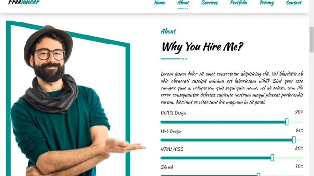 Personal Portfolio Website Design using HTML CSS and JavaScript смотреть онлайн