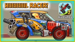 Смотри как играет НУБ и не УЧИСЬ - Хилл Климб прохождение мультик игры гонки машинки видео для детей