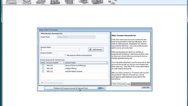 Church Windows v19 - Accounting: Chart of Accounts Wizard. смотреть онлайн