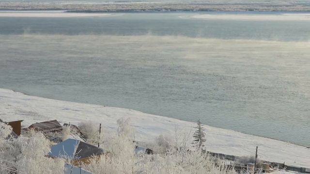 Река Лена под городом Покровск. 23 октября 2018 года смотреть онлайн