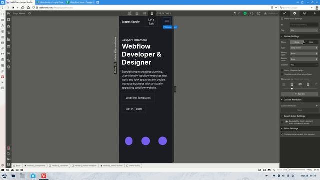 How to Edit Mobile Menu in Webflow | Webflow Tips & Tricks смотреть онлайн