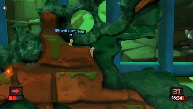 Олды играют в пати ➤ Дуэли ➤ Worms Revolution смотреть онлайн