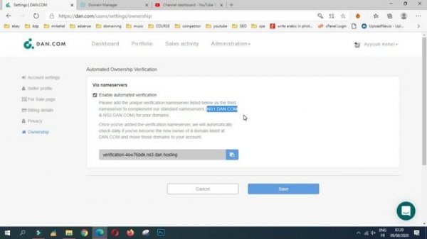 Dan.com الدورة الشاملة لتعلم تجارة الدومينات الدرس 30 - بيع الدومين على موقع