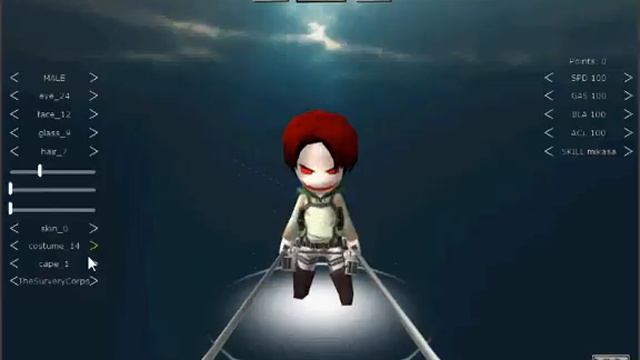 Как в игре Atack on Titan сделать своего персонажа! Легко!!! смотреть онлайн