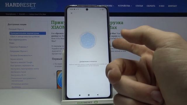 Добавление отпечатка пальца на Redmi Note 9 Pro Max / Разблокировка отпечатком пальца смотреть онлайн