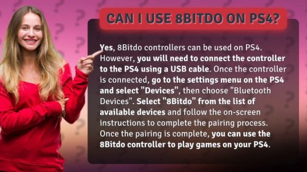 Can I use 8Bitdo on PS4?