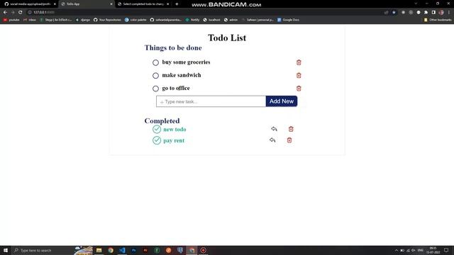 Simple Todo App using python django and postgresql database смотреть онлайн