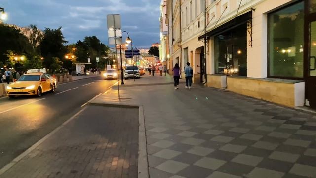 [4k]??Moscow Night Walk. Pyatnitskaya Street