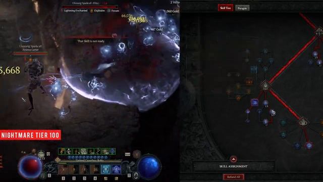 Tier 100 - Charged Bolts Build Sorceress - Diablo 4 Season 2 смотреть онлайн