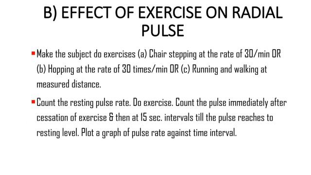 CLINICAL EXAMINATION OF RADIAL PULSE