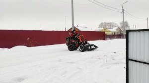 На что способен Погрузчик!? Уборка снега!  Самодельный Мини Погрузчик.