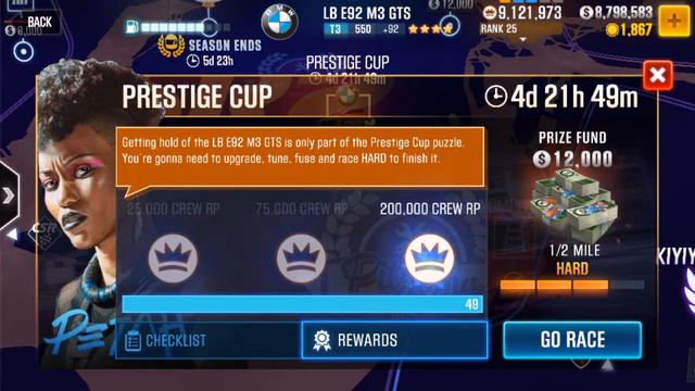 CSR2 prestige cup car LB E92 ME GTS win without fusion parts and upgrade stage 5 only. смотреть онлайн