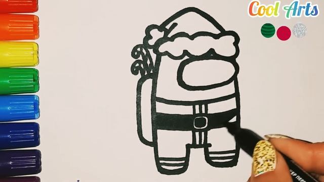 AMONG US || How to Draw AMONG US Santa || АМОНГ АС || Как нарисовать АМОНГ АС Санта смотреть онлайн