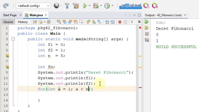 Java 42 - Deret Fibonacci dengan For Loop pada Pemrograman Java - Tutorial Java Netbeans Indonesia смотреть онлайн