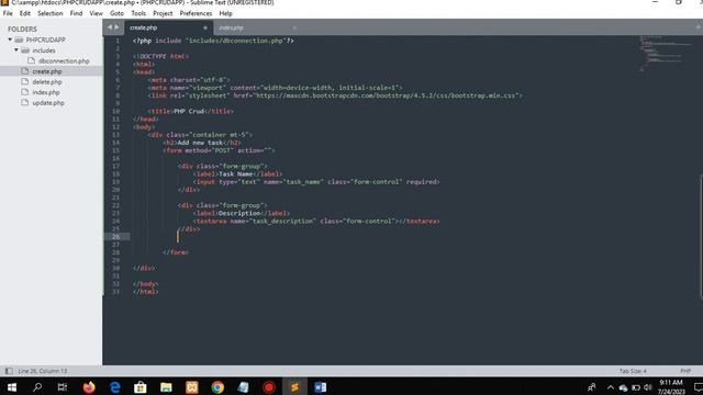 PART 2: PHP CRUD || Create, Read, Update, Delete step by step tutorial смотреть онлайн