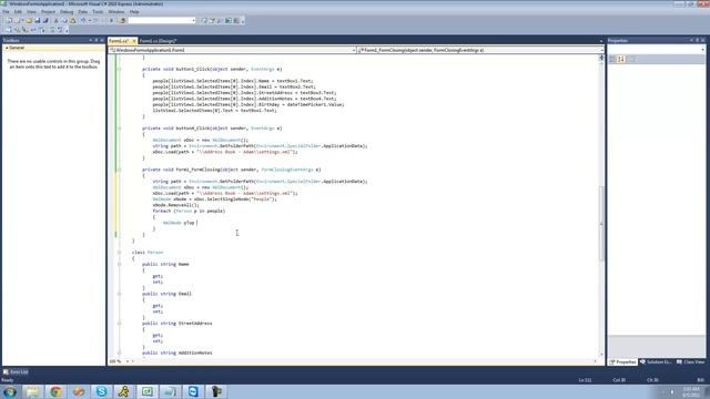 C# Beginners Tutorial - 174 - Project 4 Address Book, Writing to XML File смотреть онлайн
