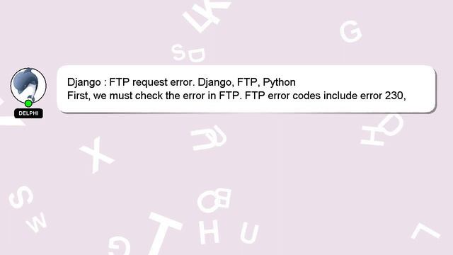 Django : FTP request error. Django, FTP, Python смотреть онлайн