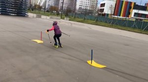 Тренировки для горнолыжников ч.2. Алпайн - слалом (сухой слалом на роликах) \ Alpine - slalom vol.2