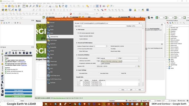 Create a DEM and Contour lines from Google Earth on QGIS ✔️✔️✔️ смотреть онлайн