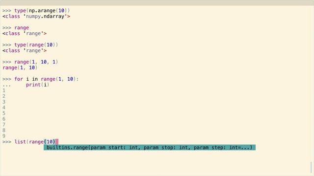 NumPy arange(): arange() vs range смотреть онлайн