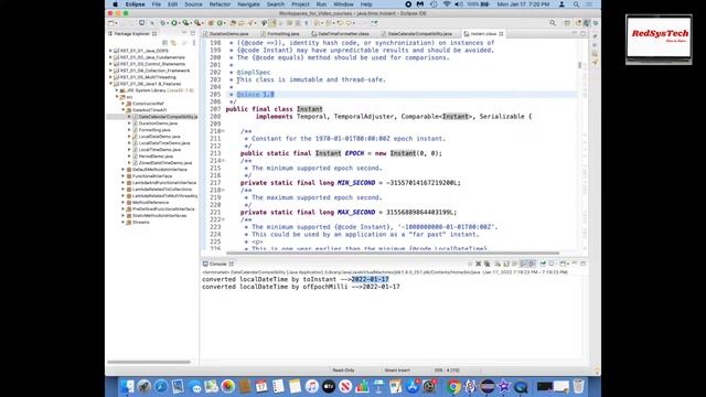 # 198 How to use toInstant() method of java.sql.Time class? |Date Time API|Java Date Time|RedSysTec смотреть онлайн