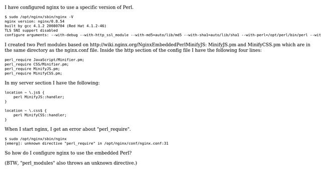DevOps & SysAdmins: How do I configure nginx's embedded Perl to use Perl modules? смотреть онлайн