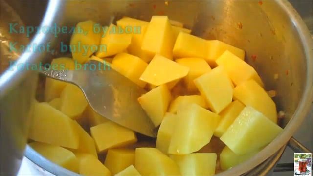 Мясной СУП с картофелем и луком Kartoflu soğanlı ət şorbası Meat soup with potatoes and onions смотреть онлайн