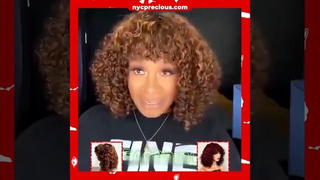 Fringe Wig Deep Wave Human Hair Wigs смотреть онлайн