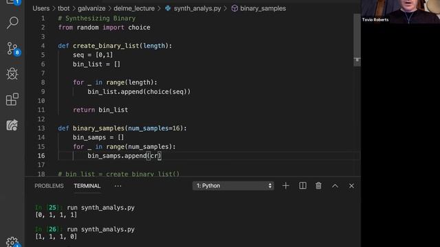 Galvanize DSI Technical Interview Coding Prep, Part 5: Random sampling, binary and binomial смотреть онлайн