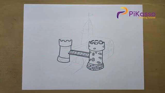 How to Draw a Medieval Castle Easy step by step смотреть онлайн