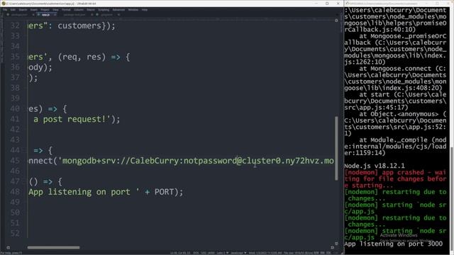 Connect to MongoDB in Node - Node,js Tutorial 11 смотреть онлайн