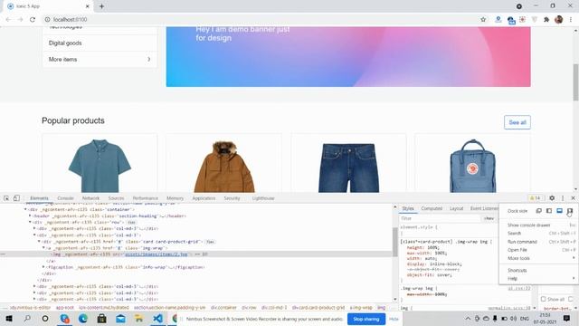 Ionic 5 | Angular 11 | Bootstrap 5 Ecommerce Free Template смотреть онлайн