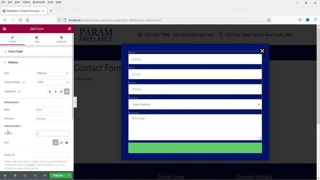 How To Create Popup Form In Elementor | Elementor Popup Form | Elementor Contact Form Popup