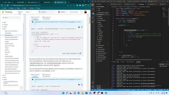 User Authentication in Web Apps Next Js, Firebase Auth, Tailwind part 5 смотреть онлайн