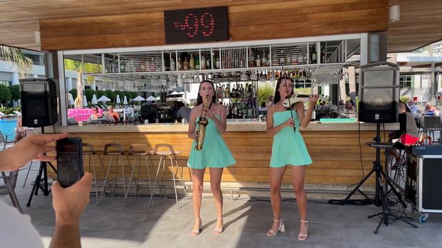 Sax and Violin duo - Get lucky cover смотреть онлайн
