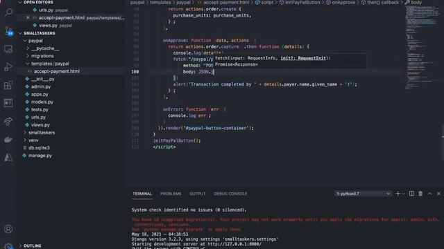 Django Project: Small Taskers - Paypal Payment API (Part 1) смотреть онлайн