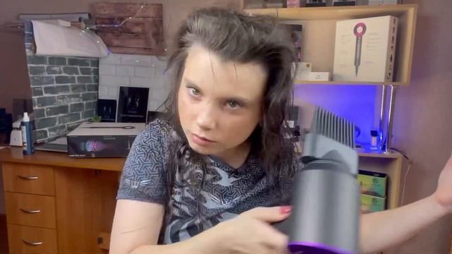 Обзор на аналог фена дайсон. Укладка с помощью диффузора и насадки гребень. Фен Super hair dryer. смотреть онлайн