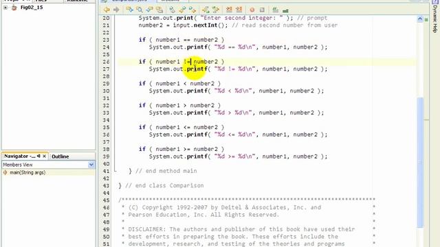F1L1@3 Comparison java if statements, relational and equality operato смотреть онлайн