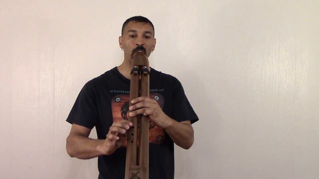 Custom Bass D Drone Flute - Playing Amazing Grace!!! 440 Hz - JD Flutes Native Flute Maker........